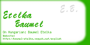 etelka baumel business card